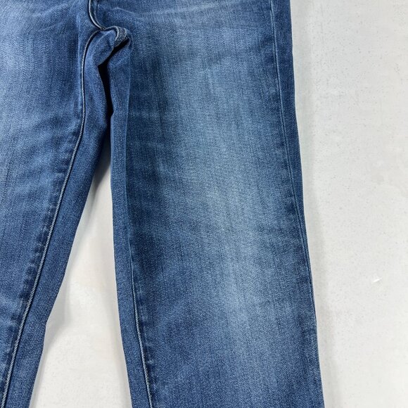 Denim Forum Jean Women 28x24 Nico Mid Rise Skinny Crop Blue Stretch Denim Tag 28 - Picture 5 of 16